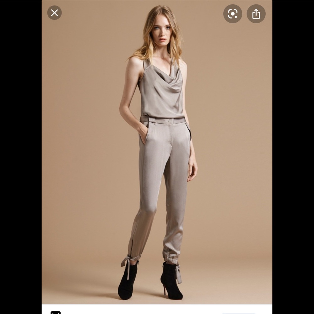 Halston heritage ankle tie satin pant